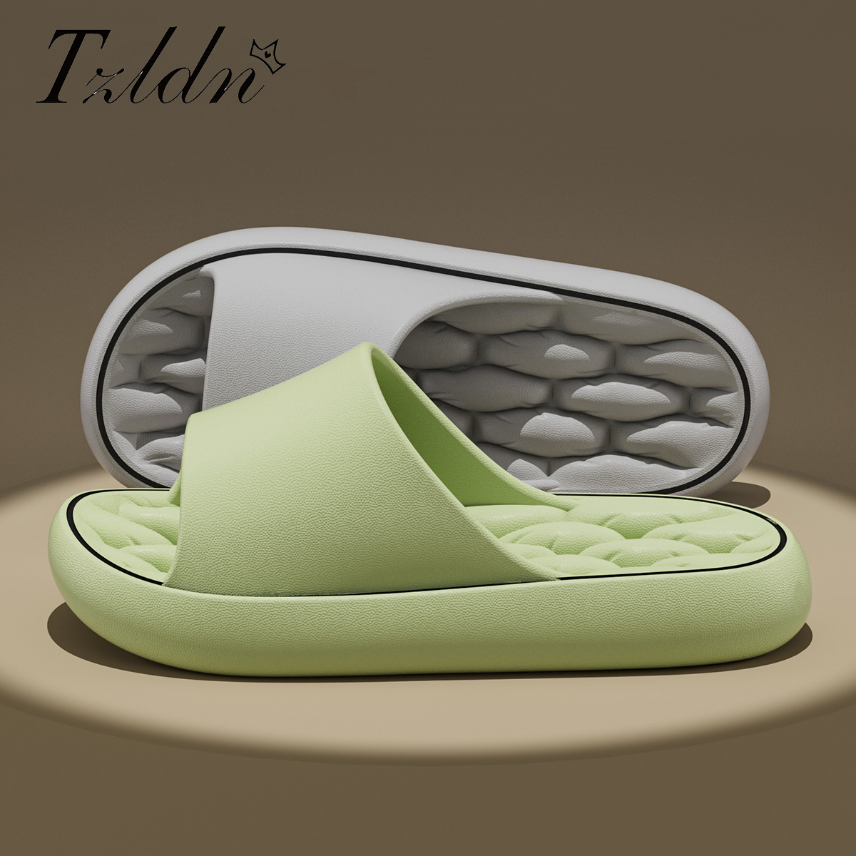 TZLDN Summer Women Home Slippers Beach Flat Fold Sandals Soft Comfortable Non-Sl