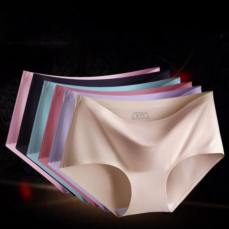 AOTOLK 3Pcs/Set Large Size XXL Seamless Women Panties Mid-waist Briefs Female Br