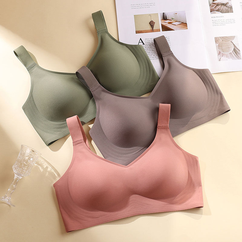 Beautiful Back Large Size Soft Support Push-up Bra For Women, Seamless One-piece