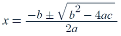 Quadratic Formula