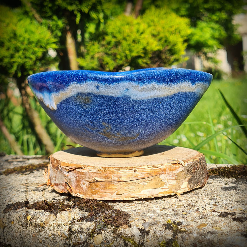 Miniature : Bol "carré" bleu mat