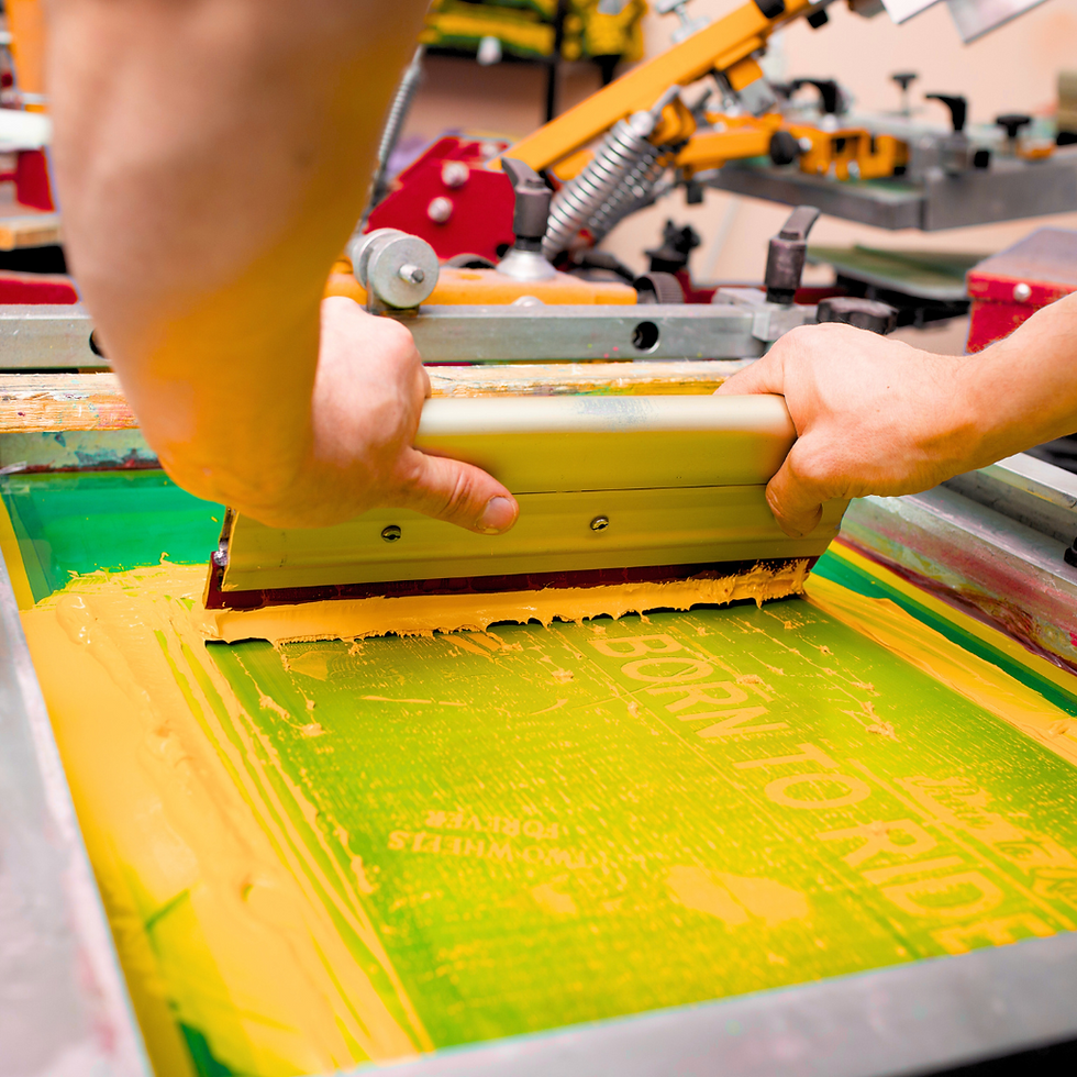Silk screen printing by hand