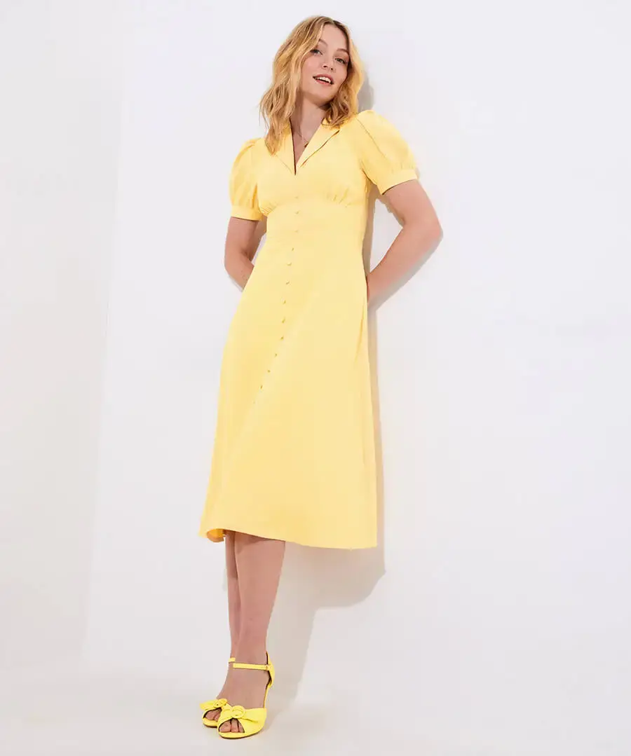 Joe Browns Vintage Lemon Tea Dress