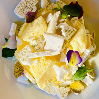 Lemon eton mess dessert