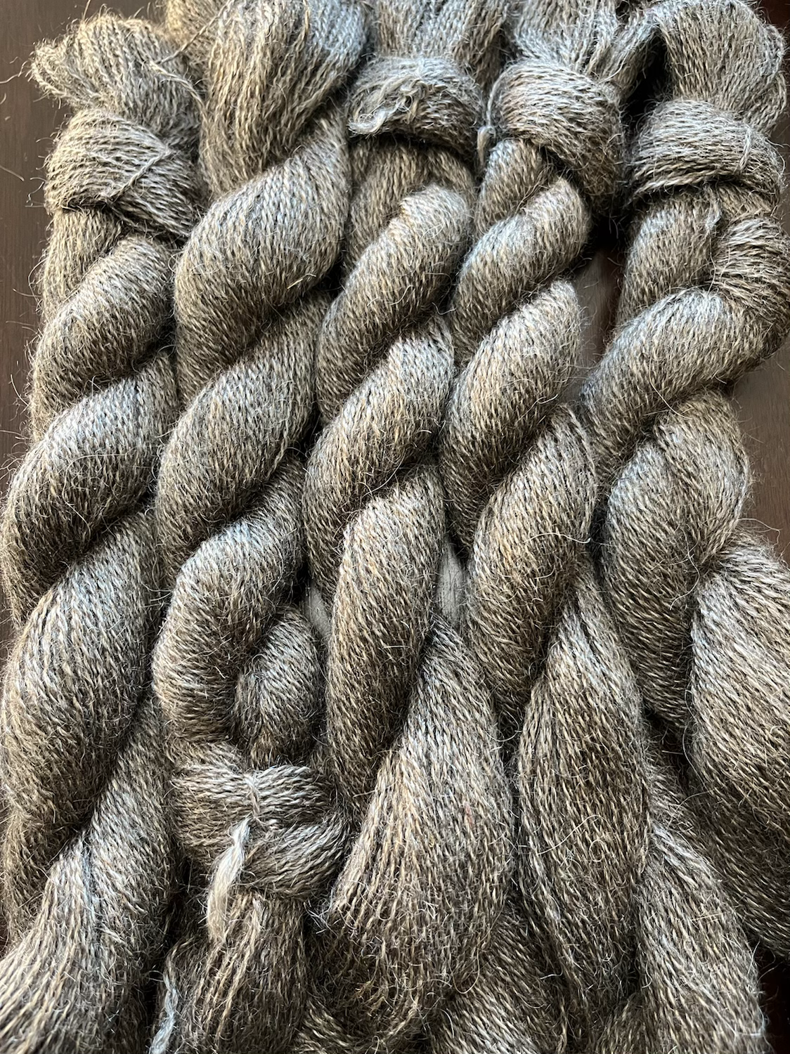 2ply Alpaca and Black Shetland
