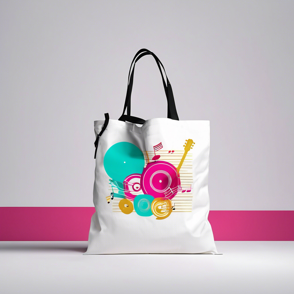 Music-Themed Tote Bag