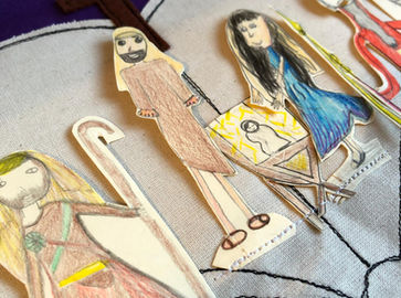 Open the book textile card