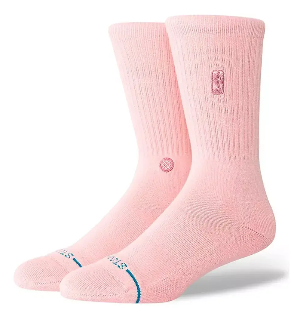 Meia Stance NBA LOGOMAN WASH ROSA CLARO