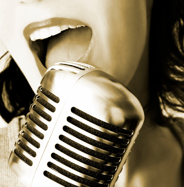 Singing Into Microphone