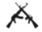 Silhouette of two rifles crossed over each other