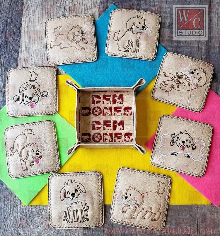 Digital DEM Bones Coaster Set Digital File