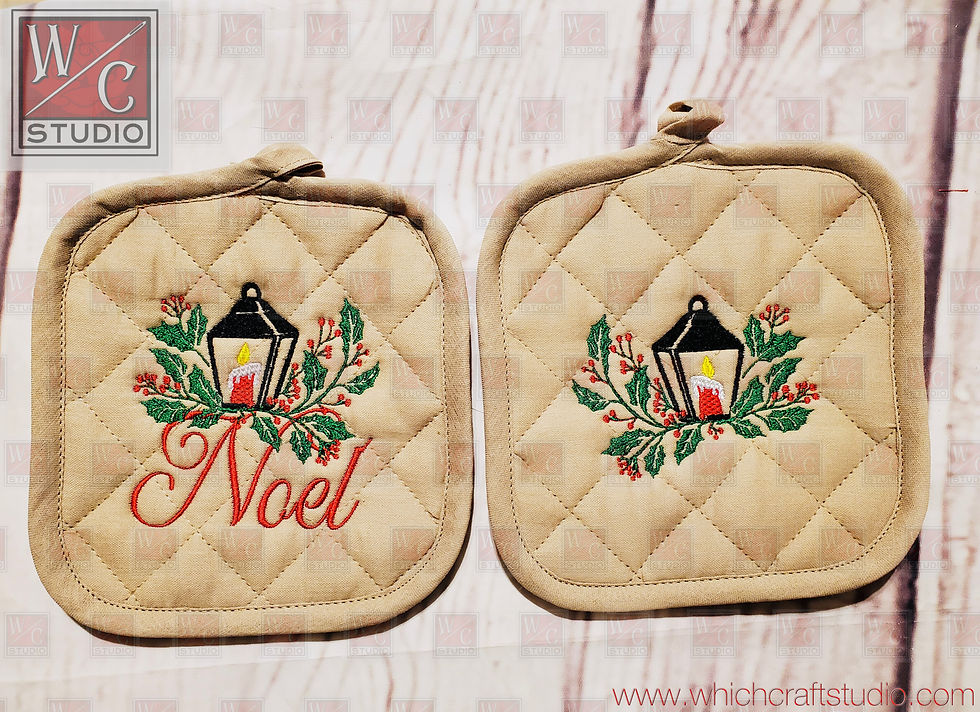 Thumbnail: Digital  Lantern and Holly  4x4SA 2 Files Embroidery Designs