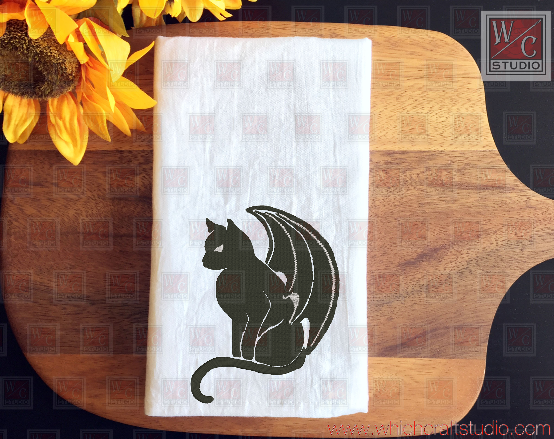 Digital Gargoyle Cat Standalone 5x7 Digital Embroidery