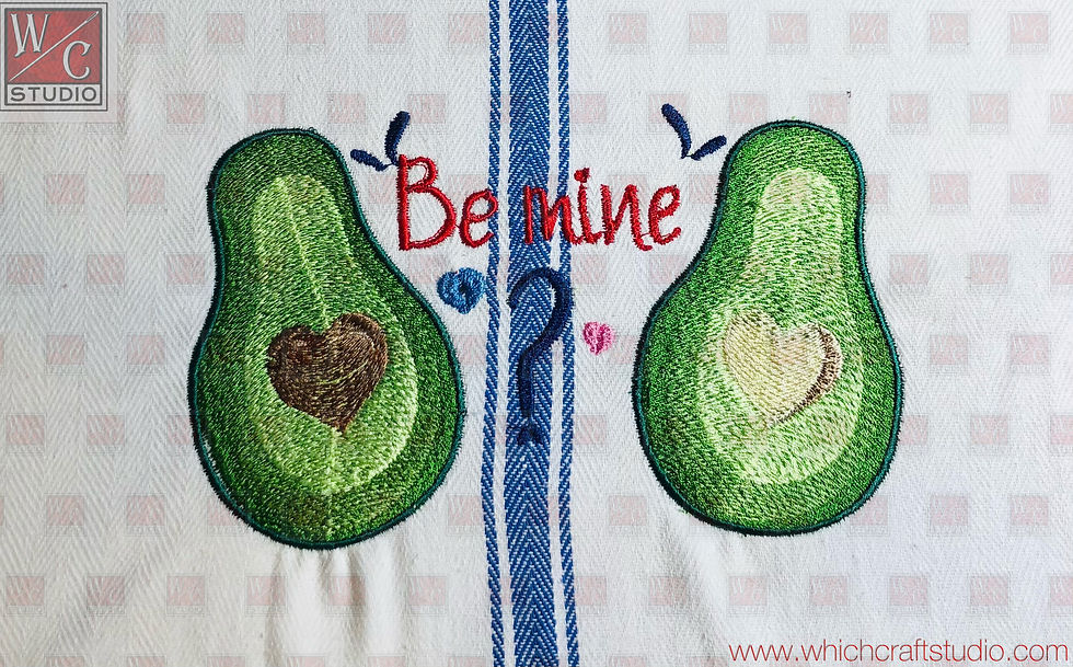Digital Be Mine Avocado 5x7 Standalone Embroidery Files