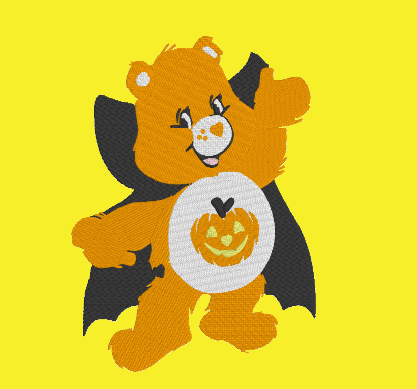 Digital Pumpkin Bear Standalone 4x4 Digital Files