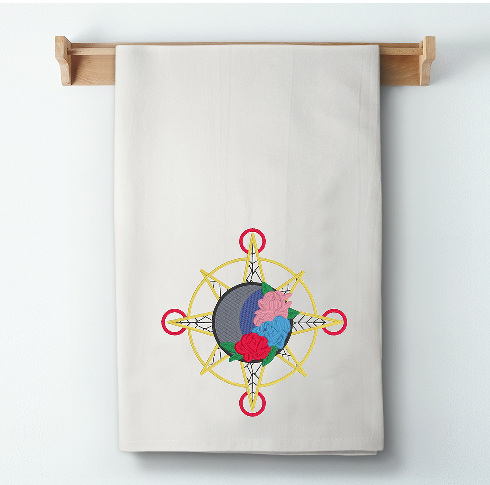 Digital Star and Moon 5x7 Standalone Embroidery Designs