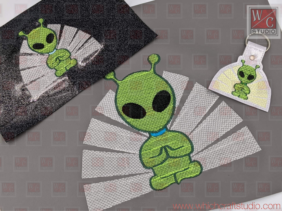 Digital Alien Meditation Standalone Set 5 Embroidery Designs