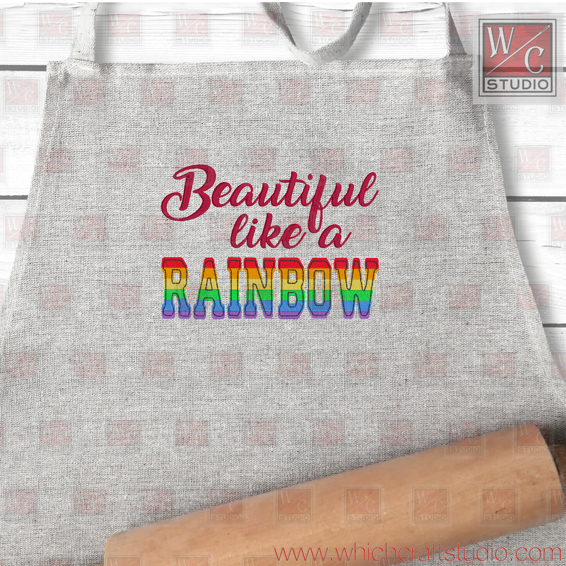 Digital Beautiful Rainbow Standalone 5x7 Digital Embroidery Design