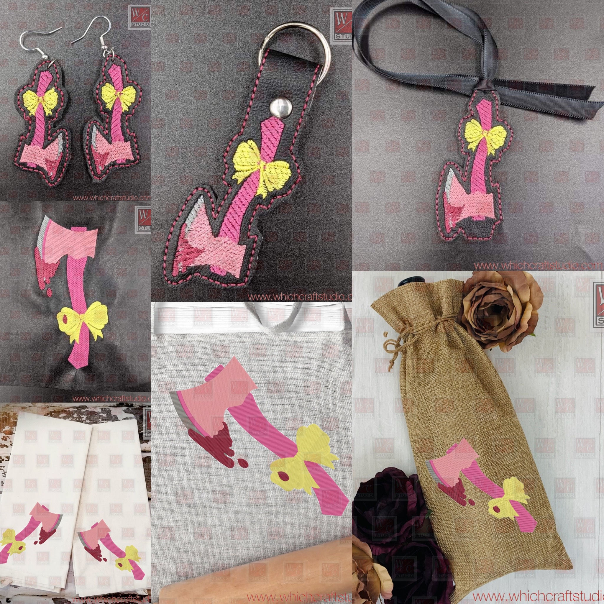 Digital Cute & Psycho Axe Set Digital Embroidery Design