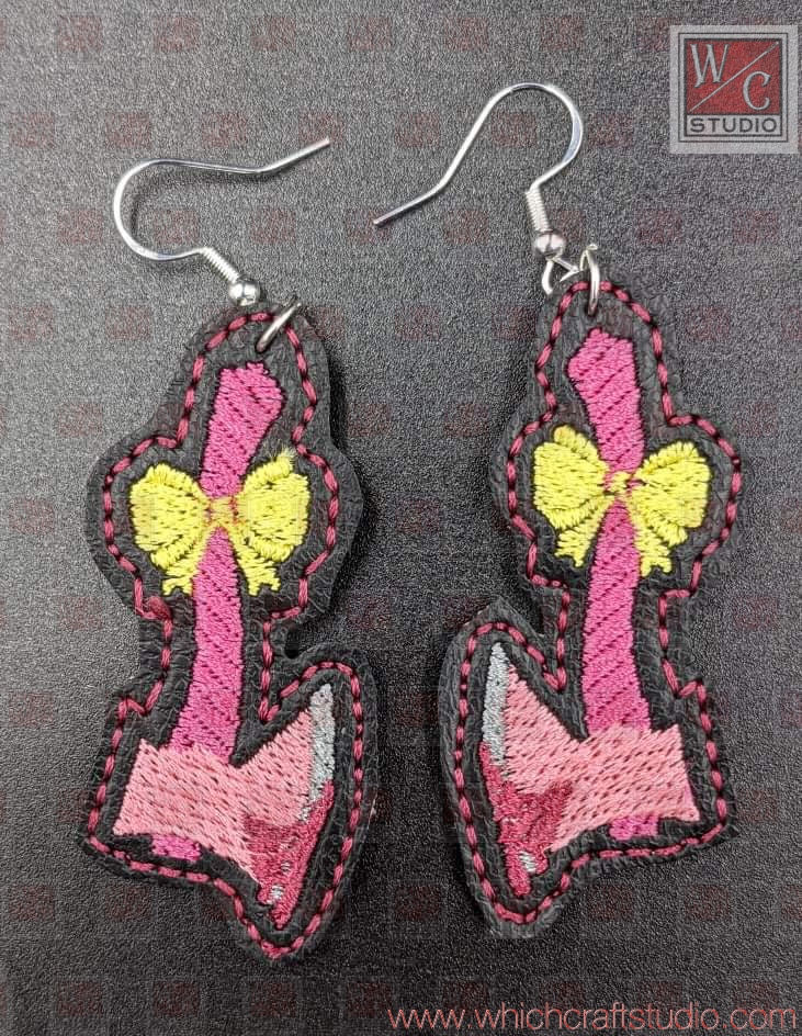 Digital Cute and Psycho Axe Earring 1x2 Digital Embroidery Design
