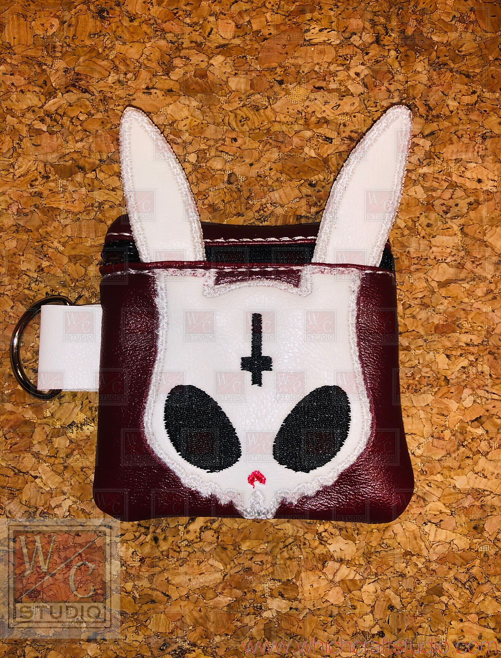 Digital Death Bunny 4x4 Bag Embroidery Design