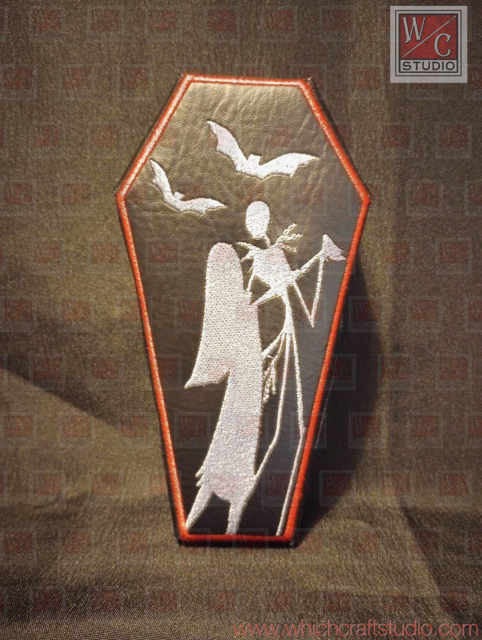 Digital Nightmare Love Coffin Box 8x12 hoop. Digital File