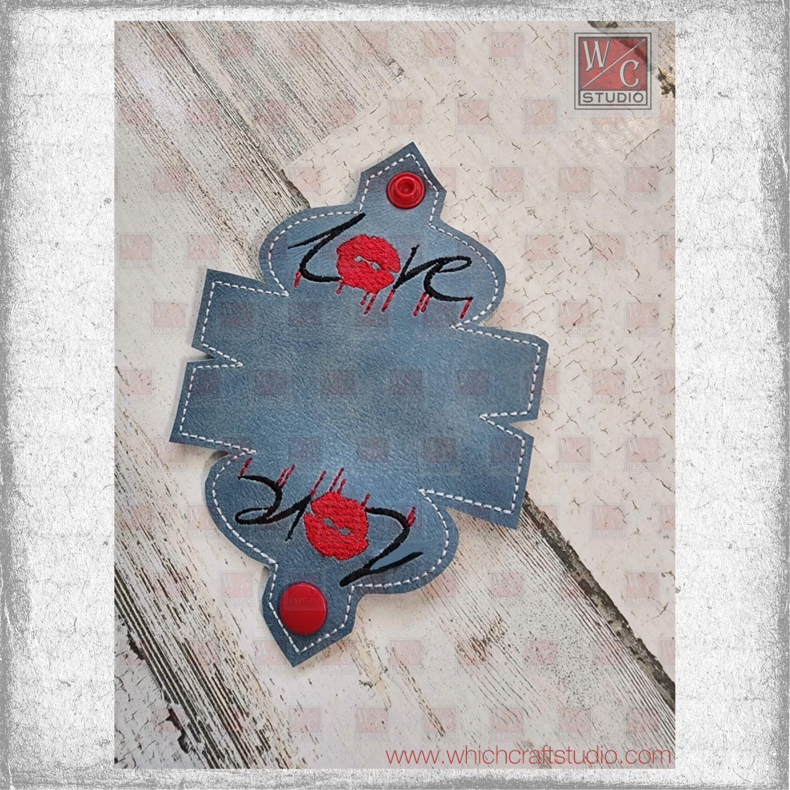 Digital Love Lips Cord wrap 4x4 Digital File