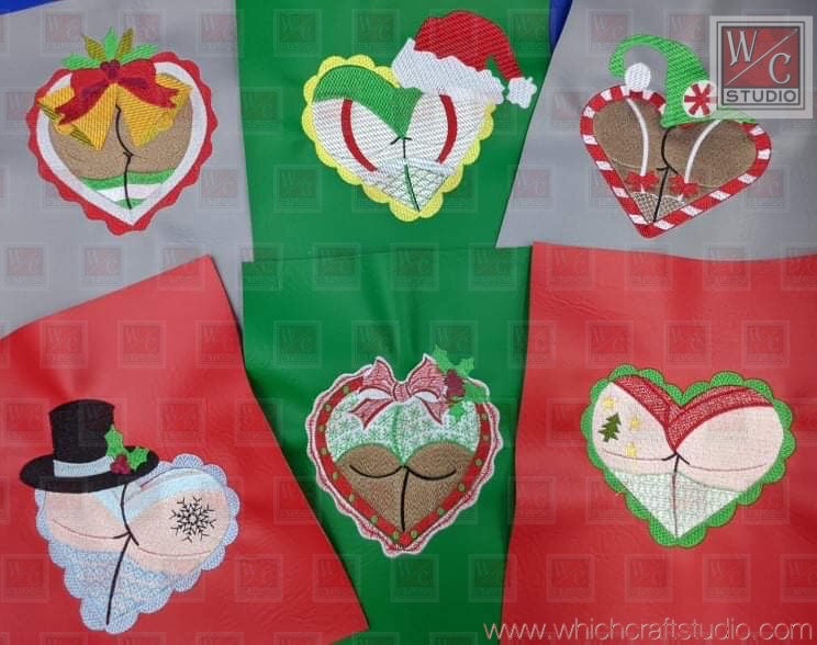 Digital BootyChristmas Standalone Sets of 24 Digital Embroidery Files