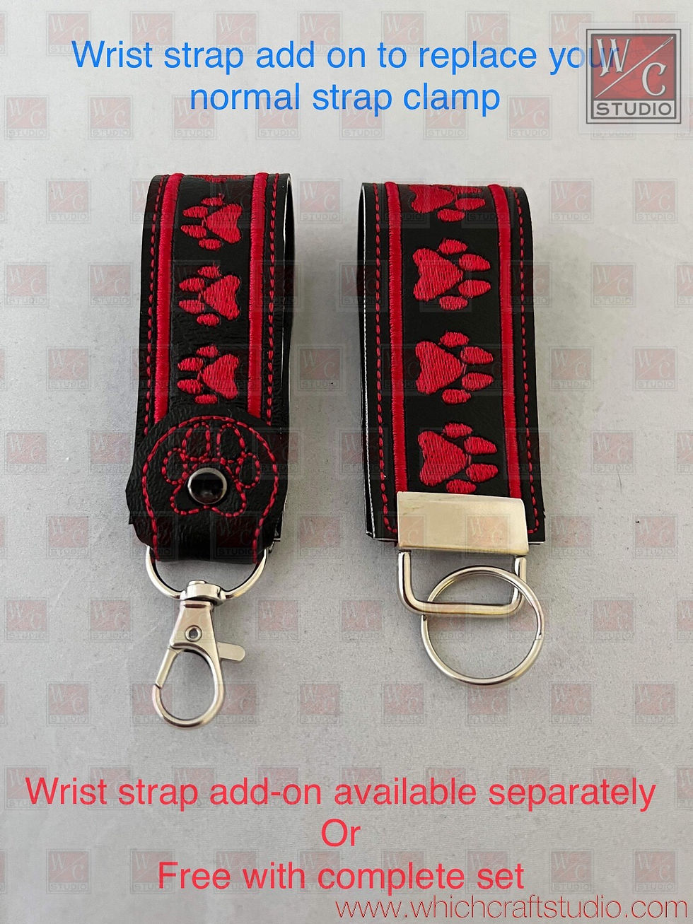 Thumbnail: Digital Paw Print Strap Satin 10 inch Digital Files