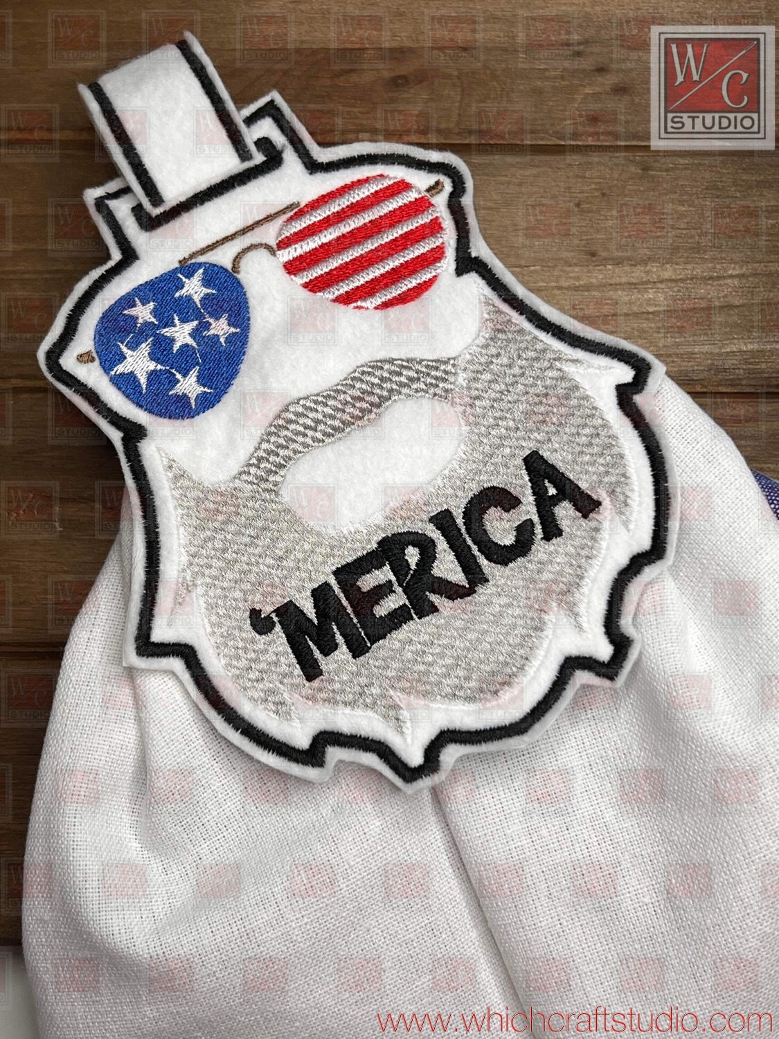 Digital MERICA Beard Towel Topper Digital Files