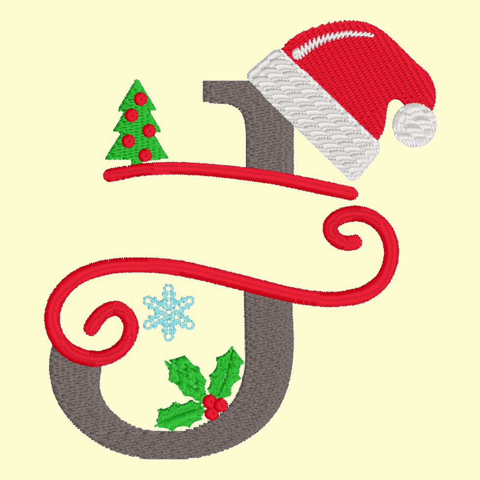 Digital J Christmas Font Digital File