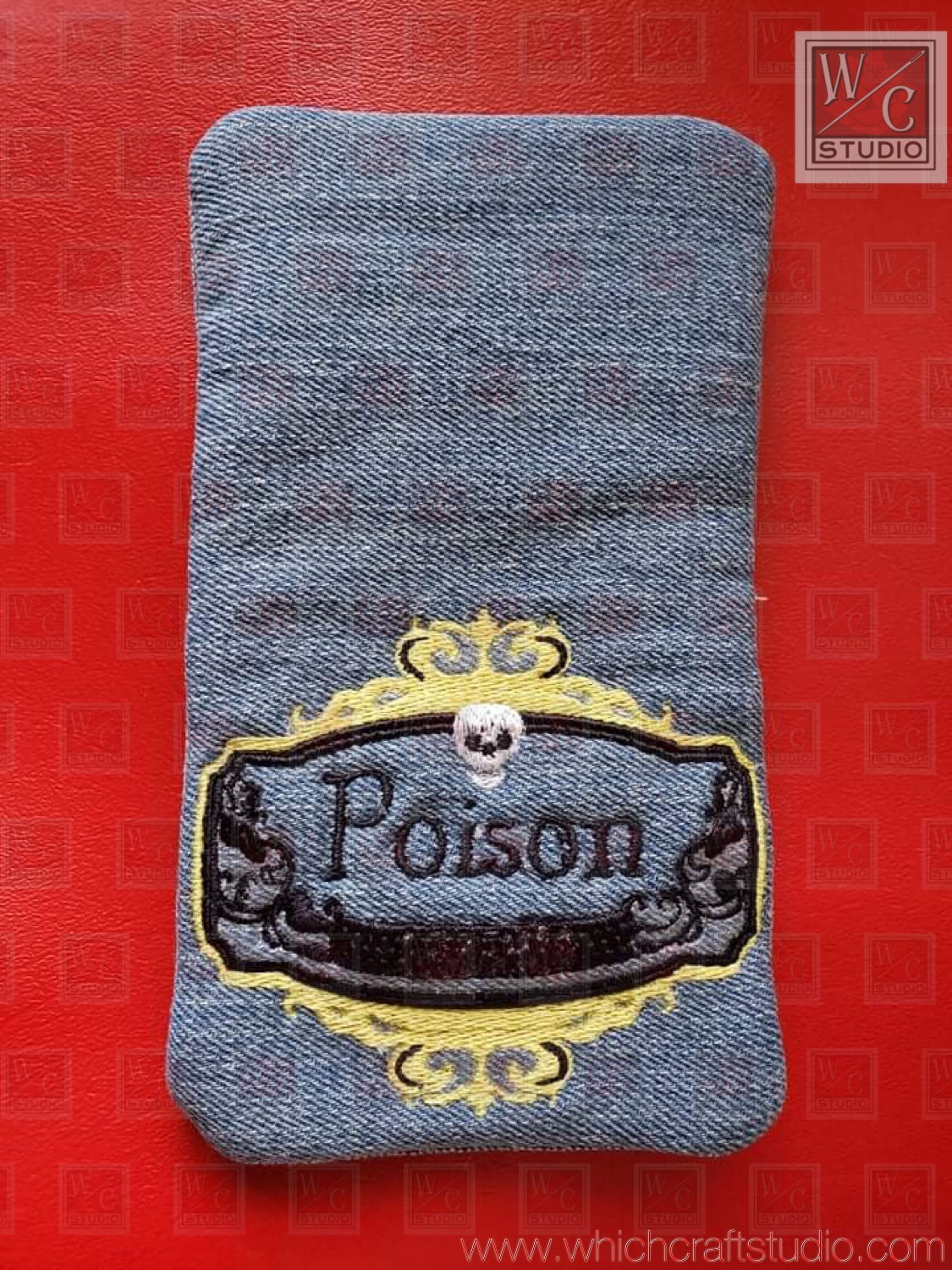 Digital Poison Arsenic Mug Rug Set of 3 Digital Embroidery