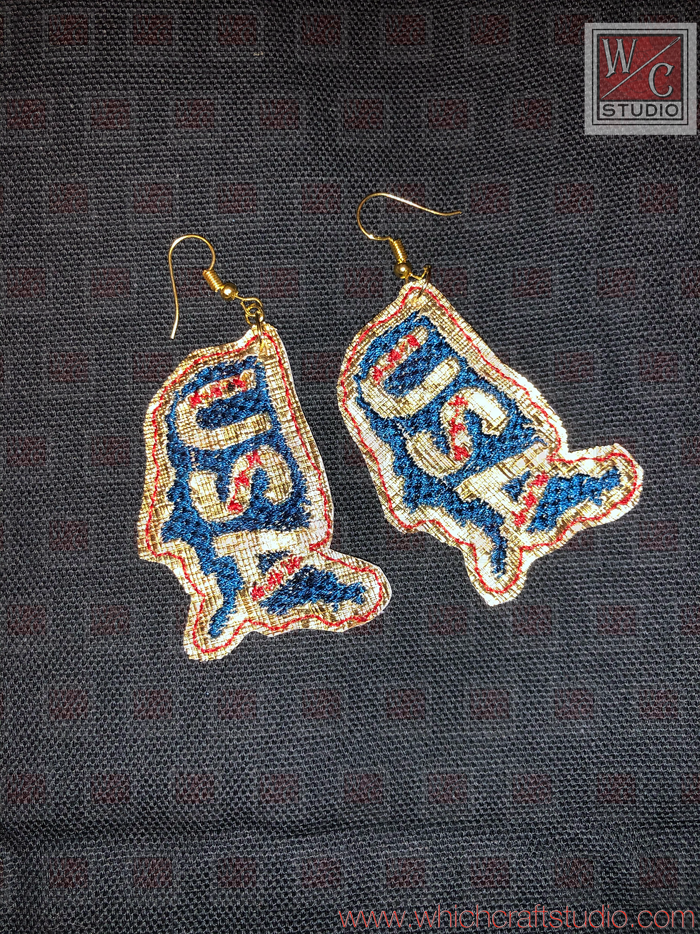 Digital USAMap Earrings 1.5x2 Embroidery Design