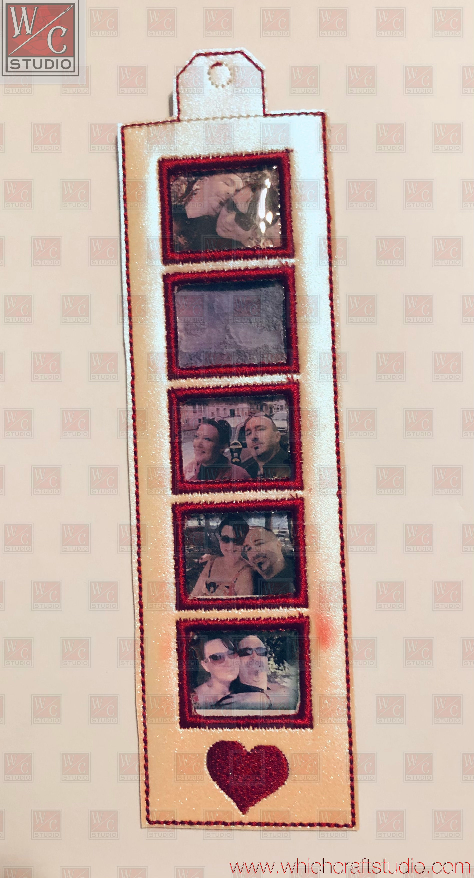Digital 5pic Photo booth strip 2.5x8.5 inch.Embroidery Files
