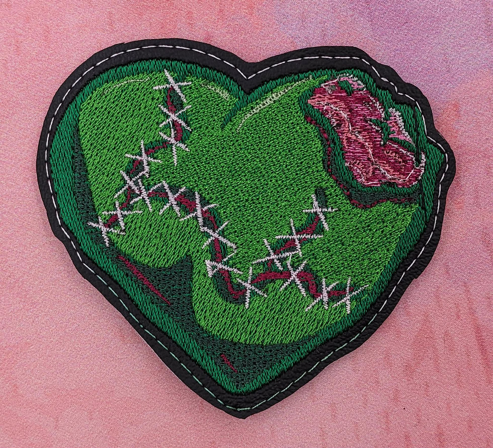 Thumbnail: Digital Zombie Heart Coaster & Tray Set | ITH Digital Embroidery Design