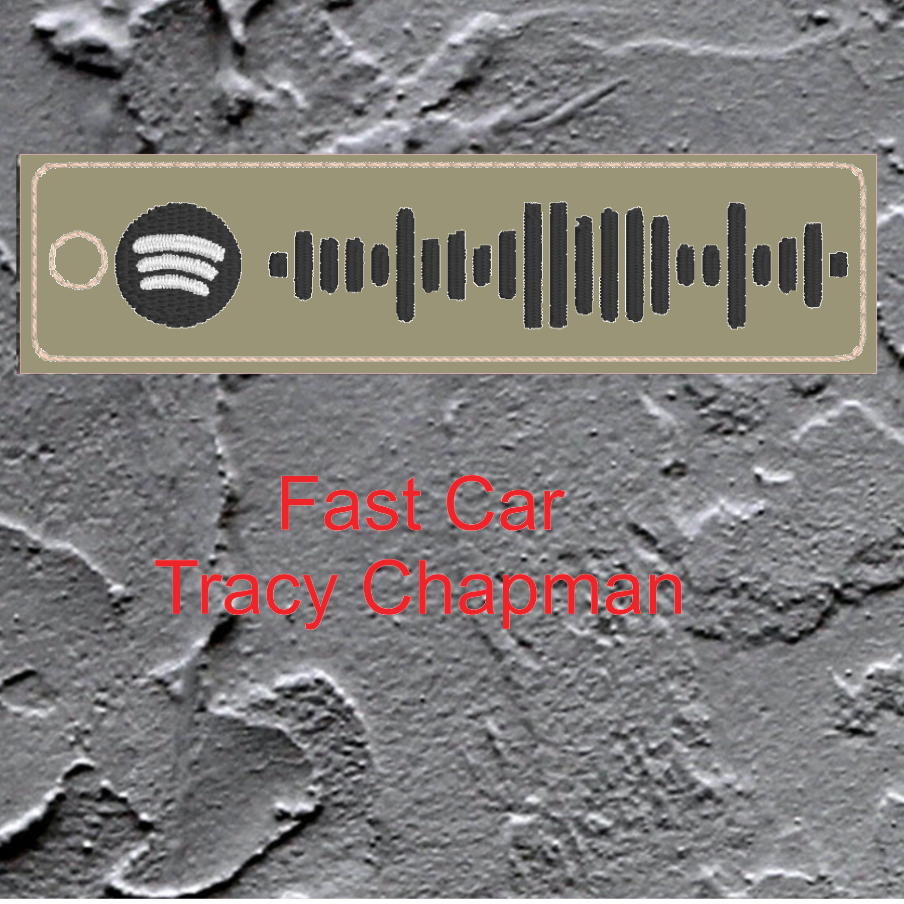 Digital Spotify Code  Fast Car Tracy Chapman