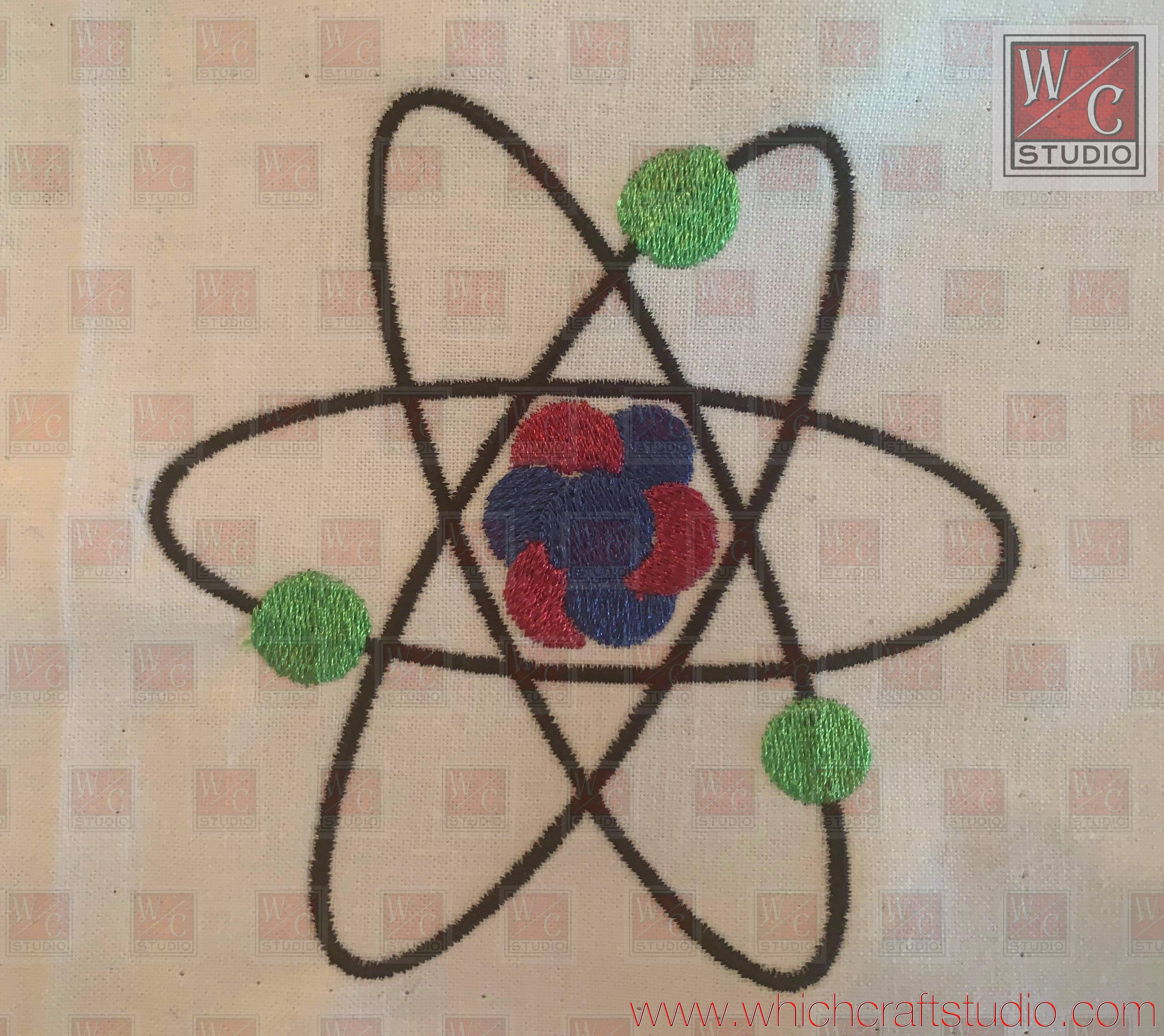 Digital Atom 4x4 SA Digital Embroidery Design