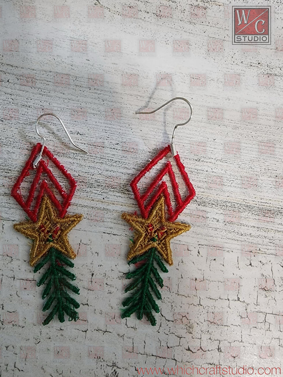 Thumbnail: Digital FSL Christmas Earrings Set of 6 Digital File