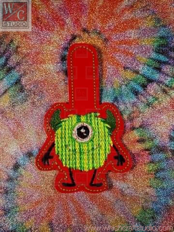 Digital Valentine Monster 1 Fob Embroidery Files