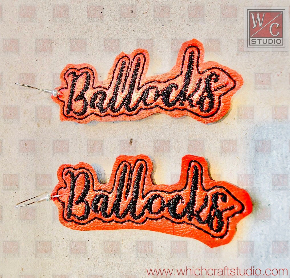Digital Ballocks Earrings Digital Files