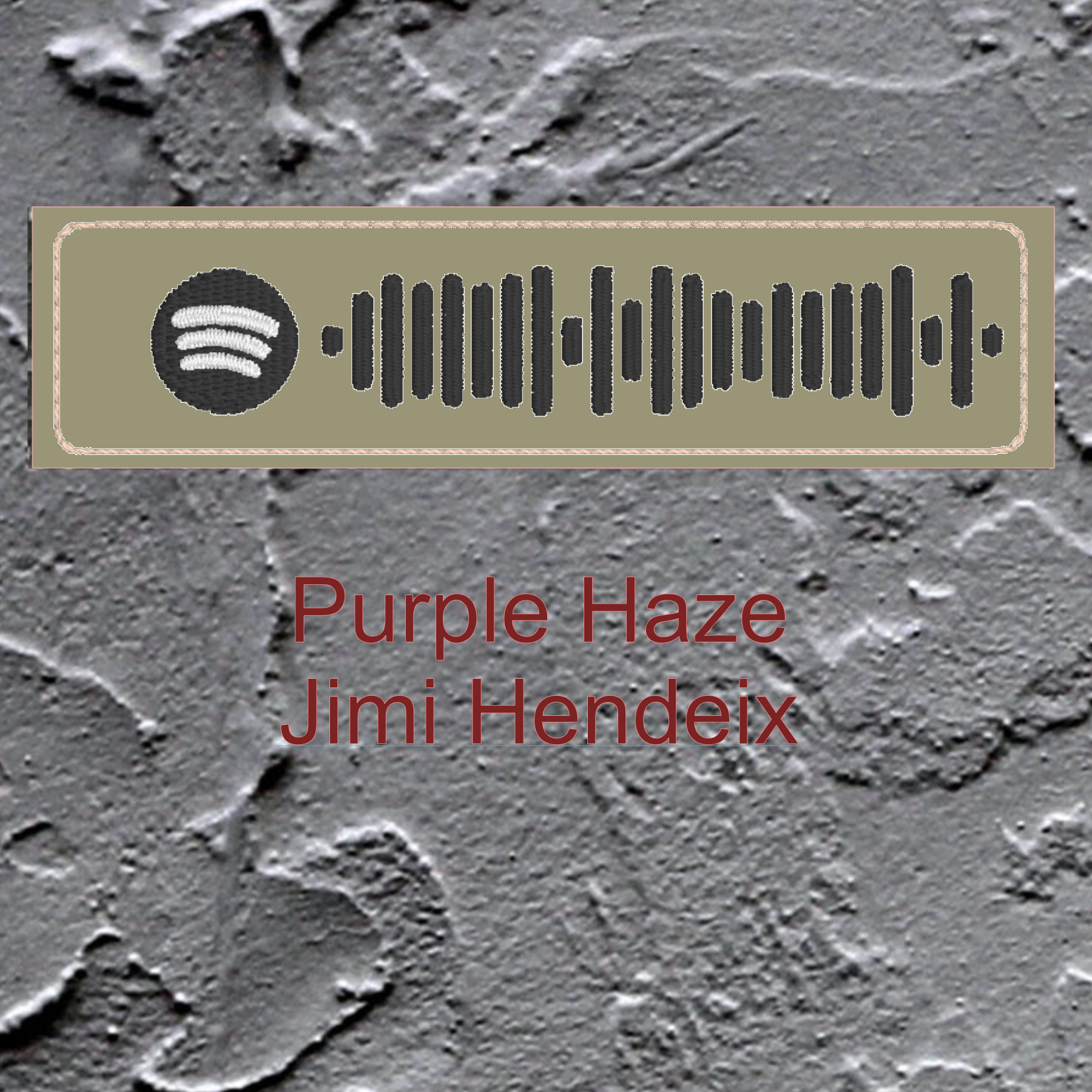Digital Spotify Code Purple Haze Jimi Hendeix Dangle