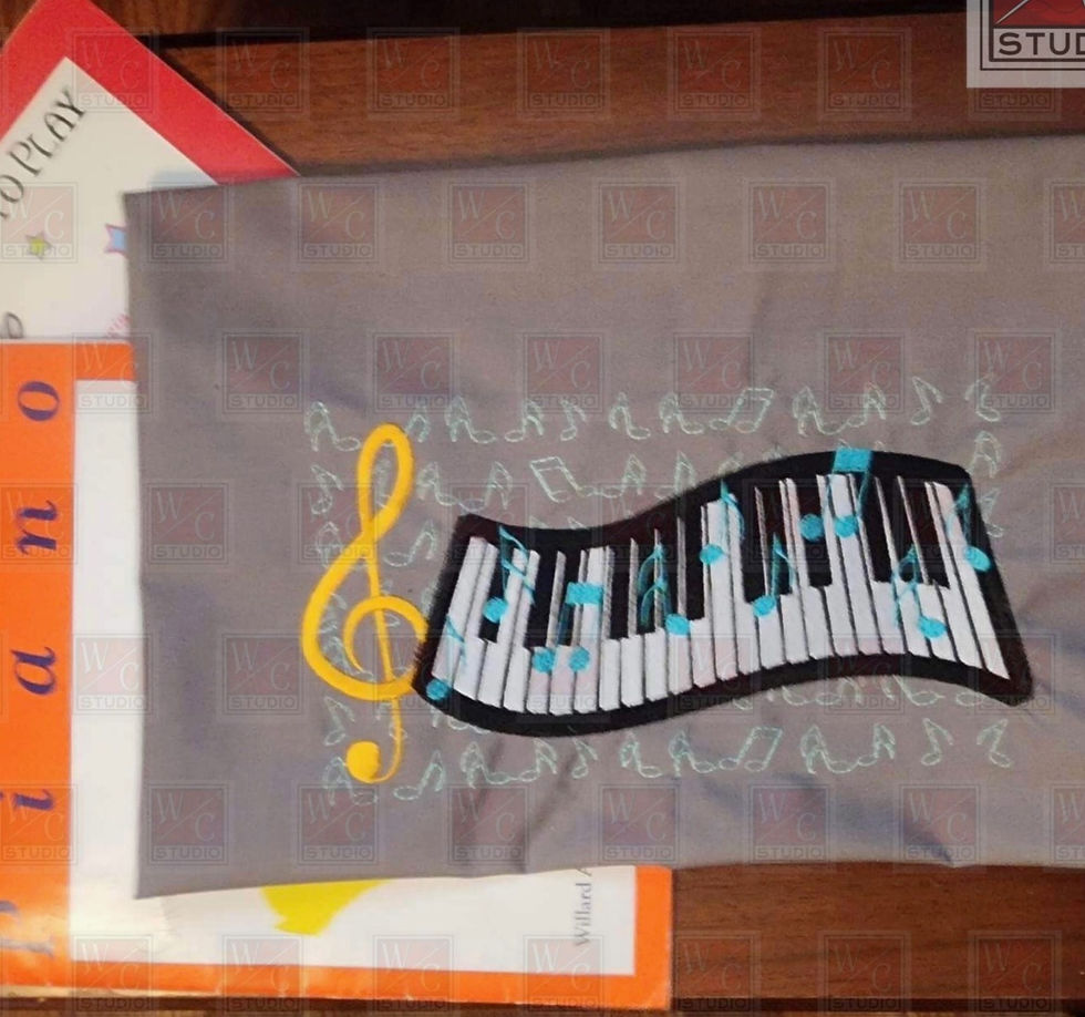 Digital Piano with Music Standalone 5x7 files Digital File