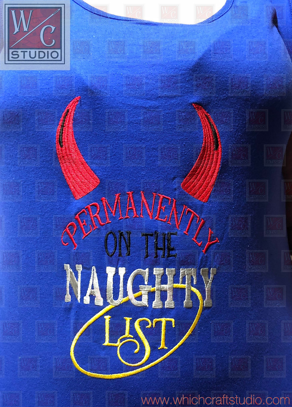 Thumbnail: Digital On the Naughty List  5x7 Standalone Embroidery Designs