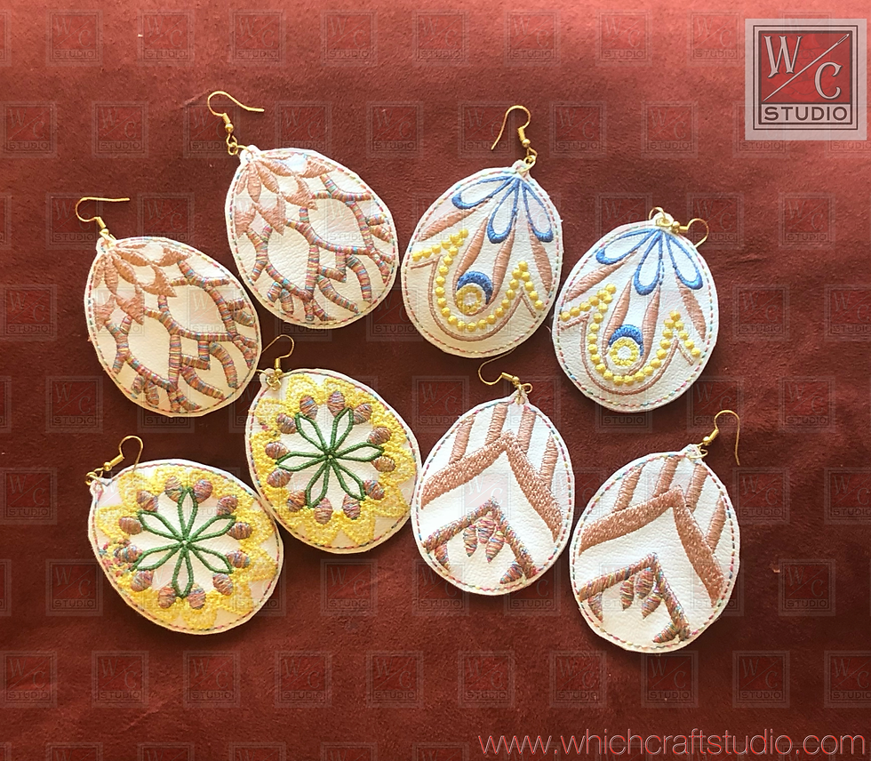 Digital Easter egg Earrings Set of 4 Digital Files