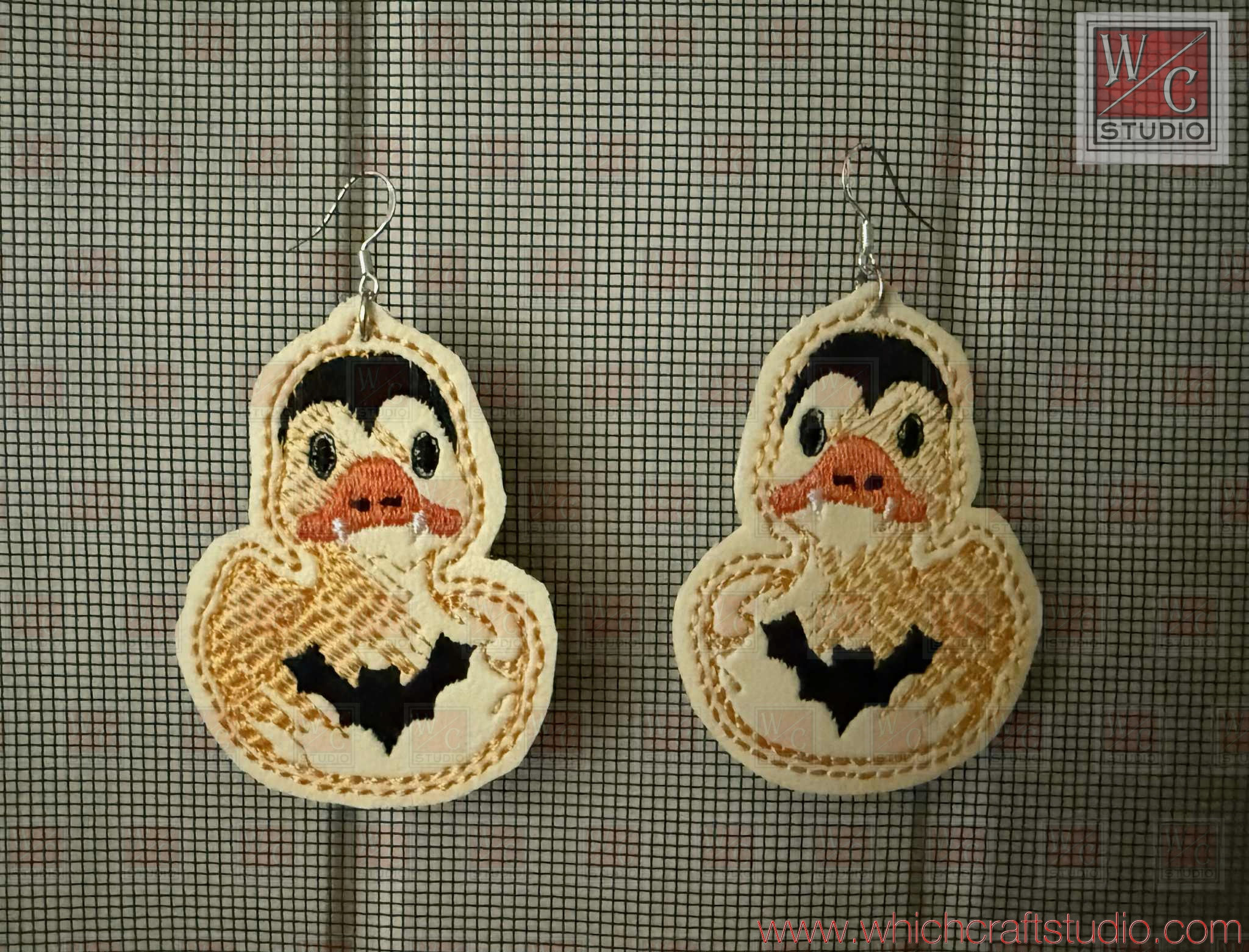 Digital Vamp Duck Earrings Digital File