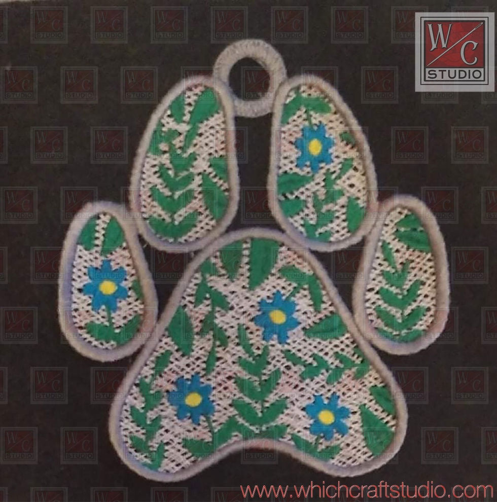 Digital FSL Dog Paw Flower 5x7 Digital Files