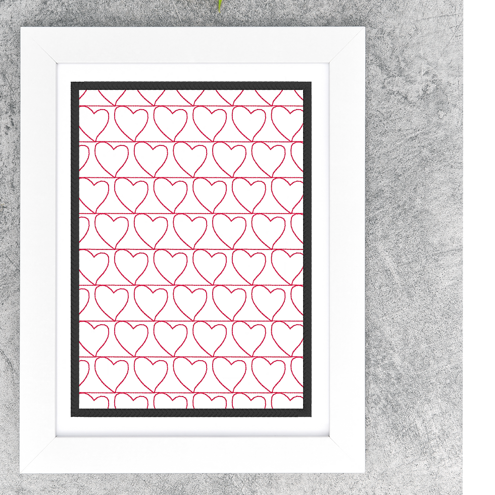 Digital Heart Stipple and Border 5x7 Digital Files