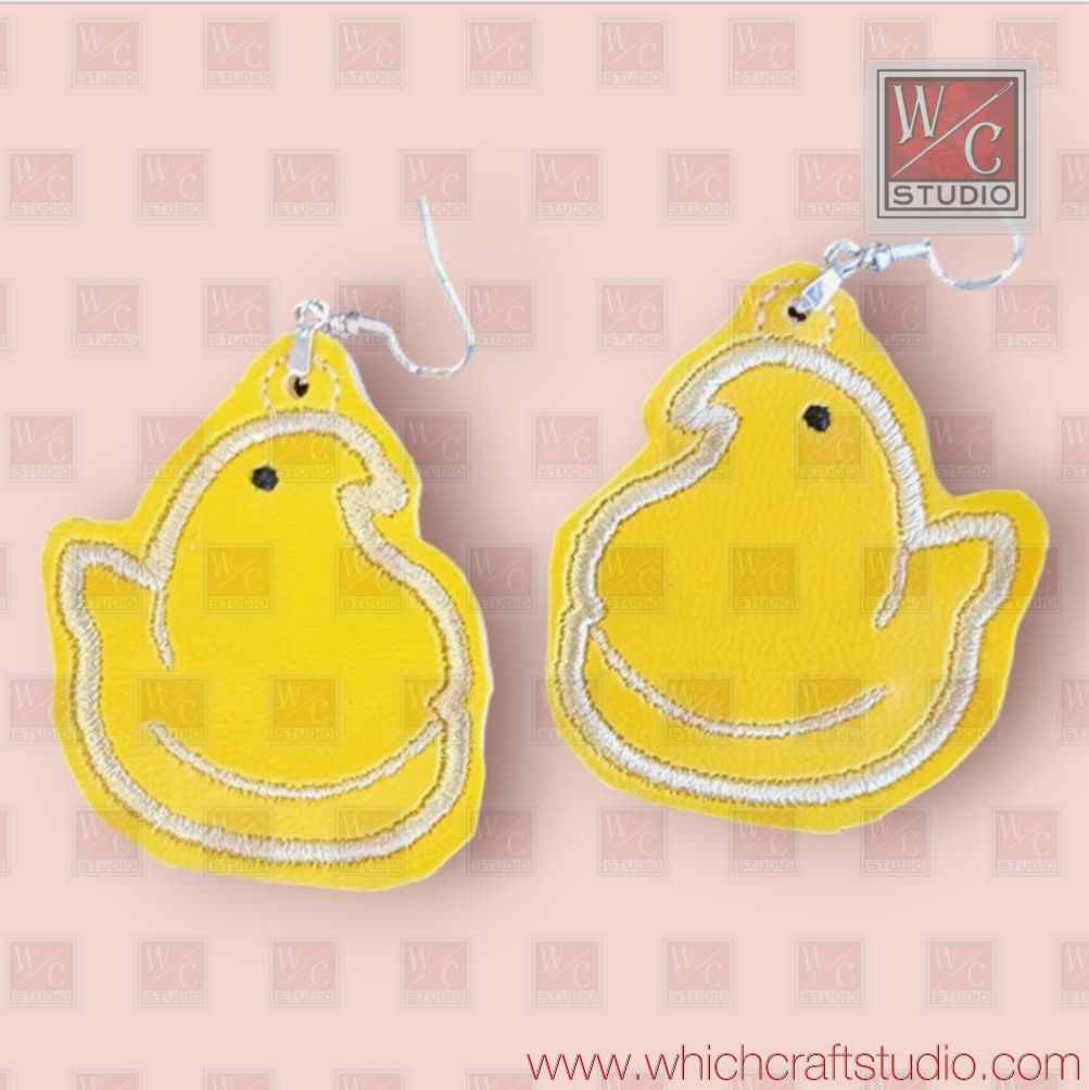 Digital Peep Chick Earrings Digital File