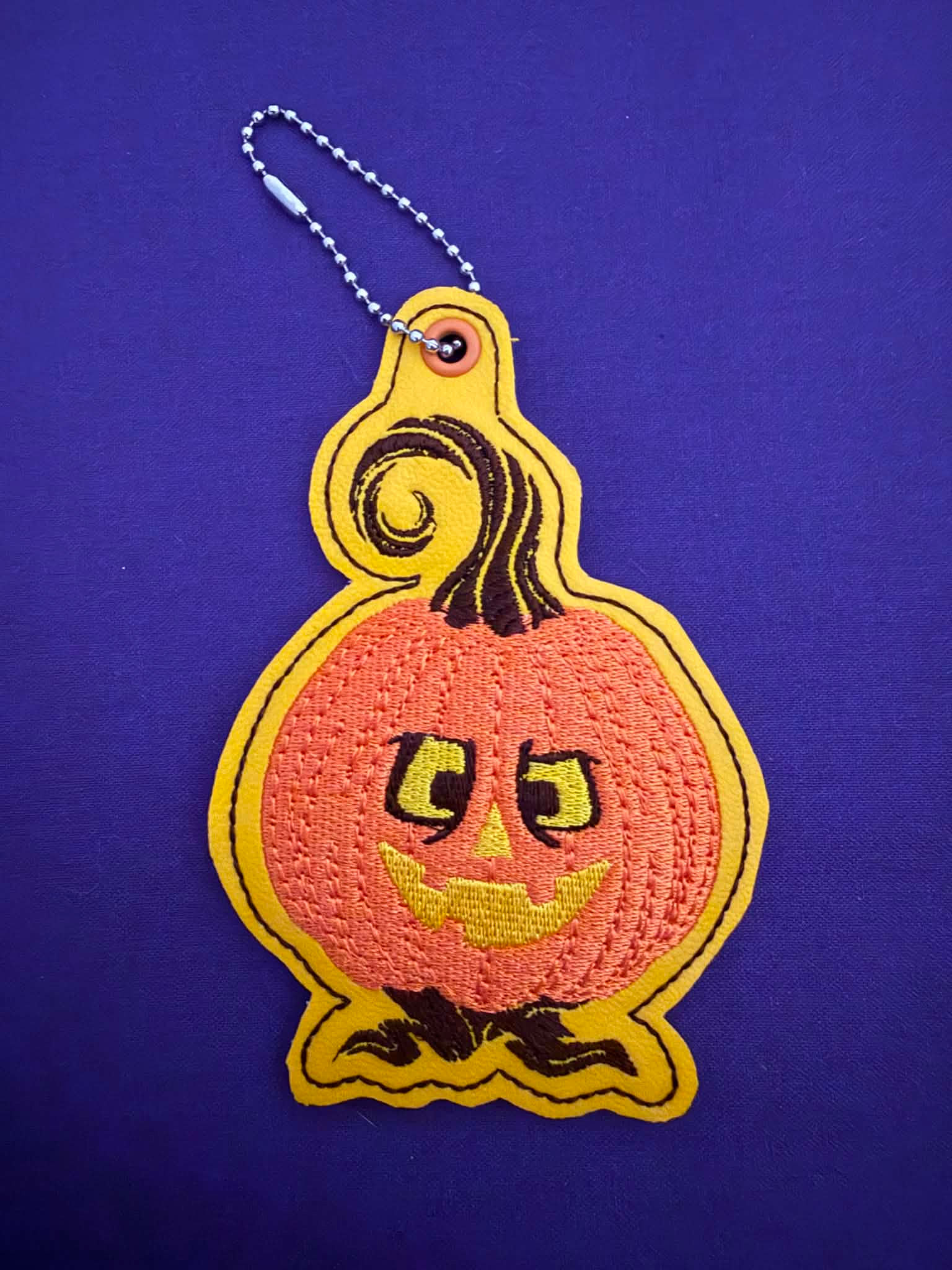 Digital Jack-o'-Lantern Bulb Dangle | ITH Digital Embroidery