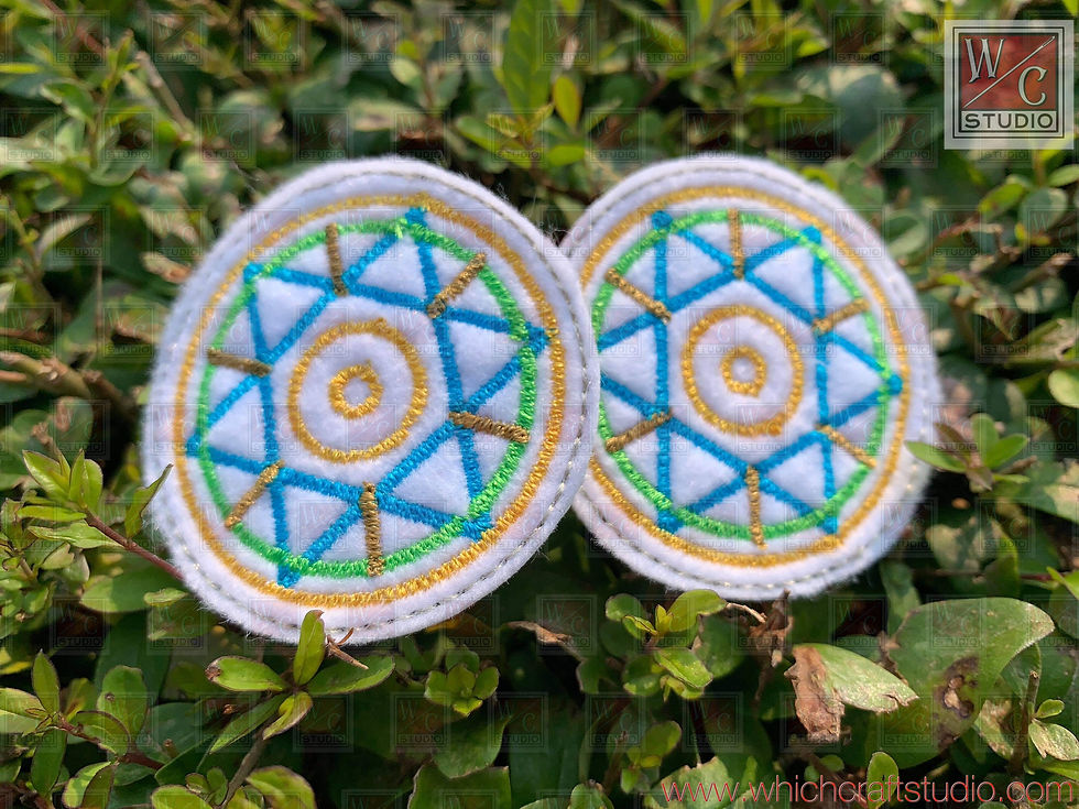 DigitalWitchcraft Symbol Earrings 2x2. Digital Embroidery Design